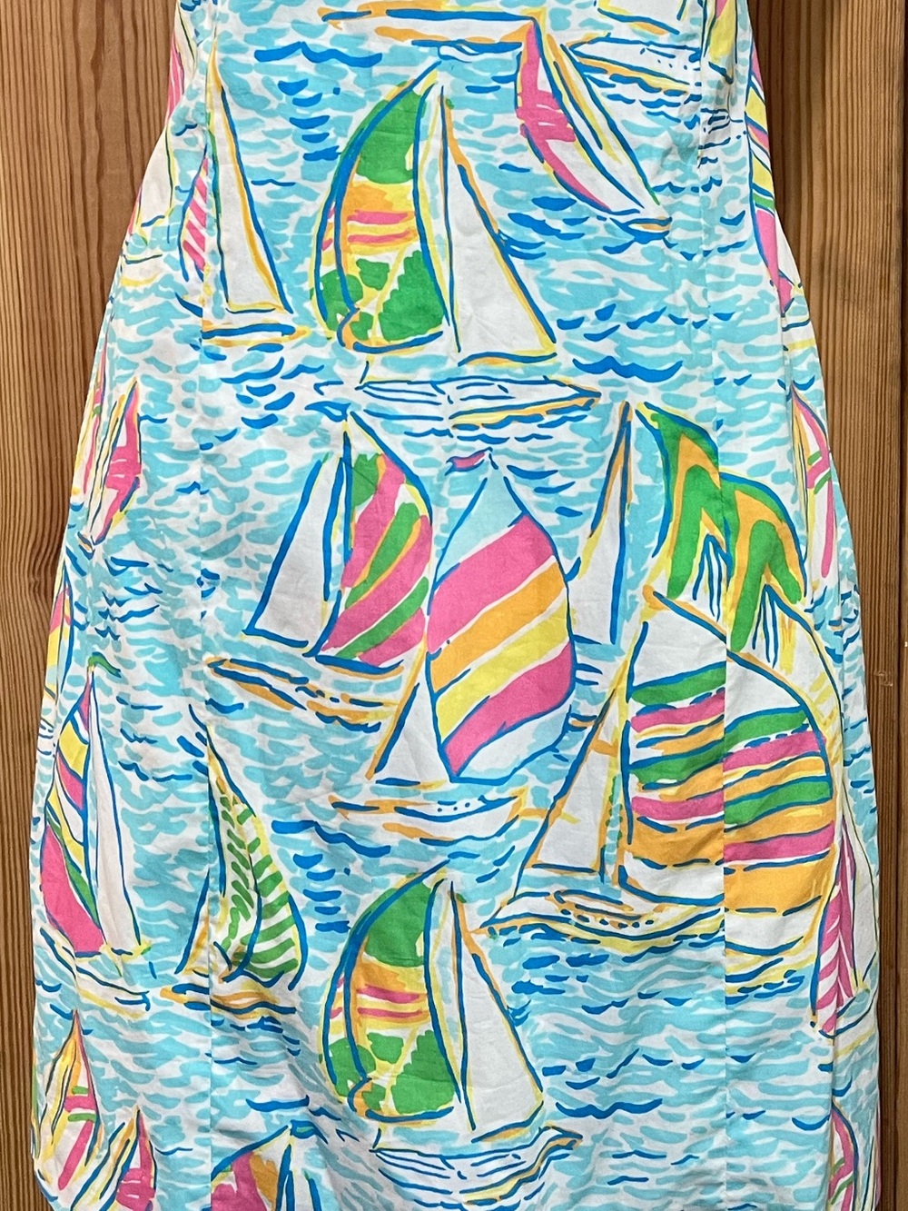Lilly Pulitzer 32665 Franco Strapless Dress Multi You Gotta Regatta Size 8 - Picture 4 of 12